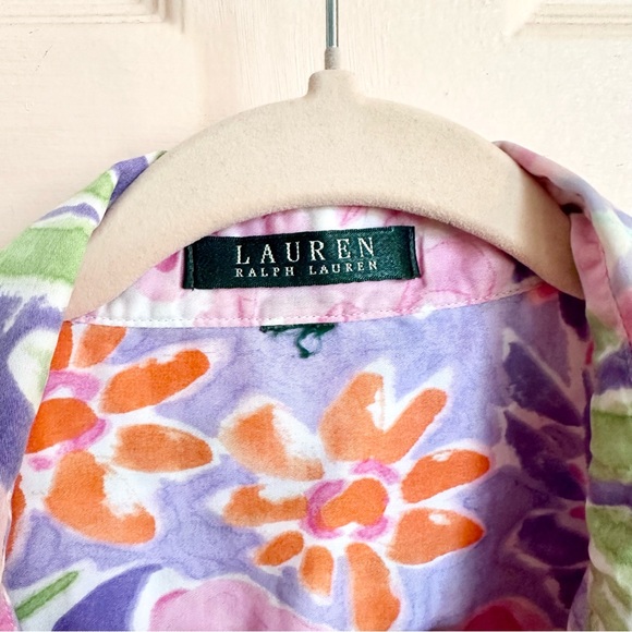 Pink floral Ralph Lauren button up - Picture 3 of 4
